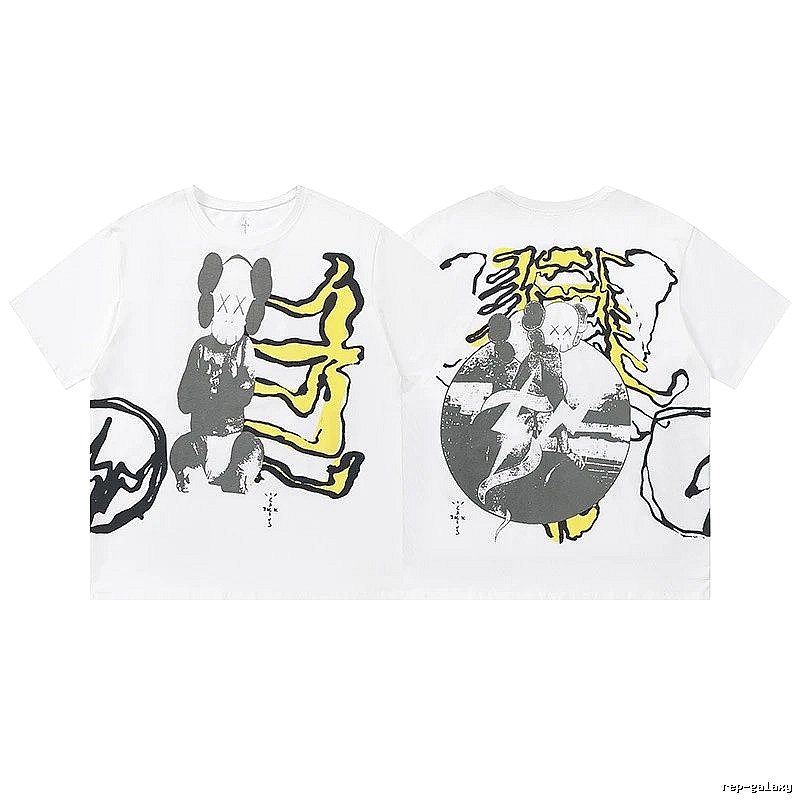 Travis Scott Patterned Graphic T-shirt Brown Travis Scott with Polished Detail