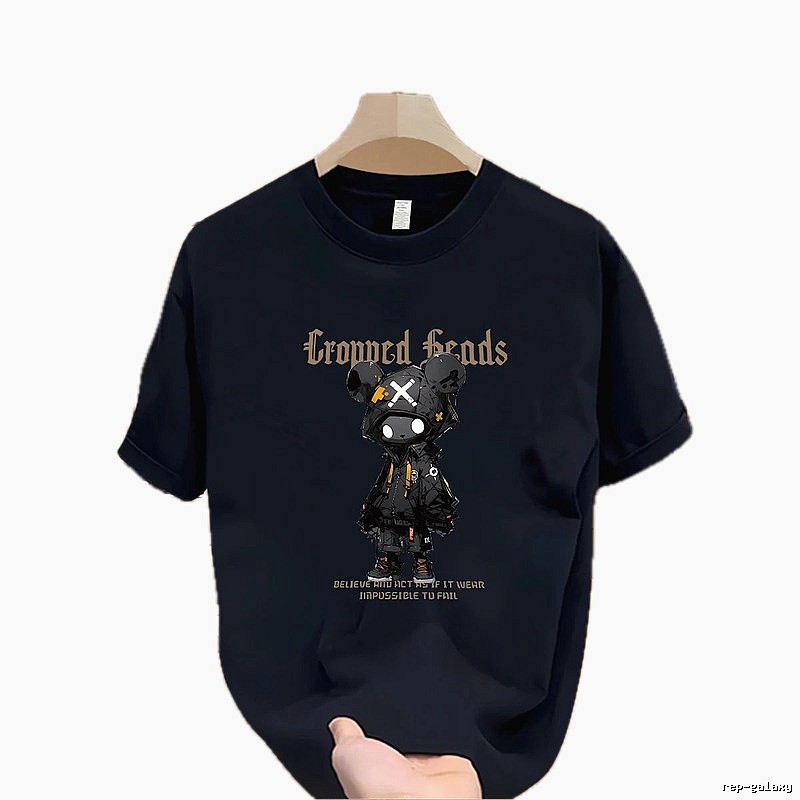Trendy Brand Gloomy Bear Street Style Navy Blue Short-Sleeve T-Shirt