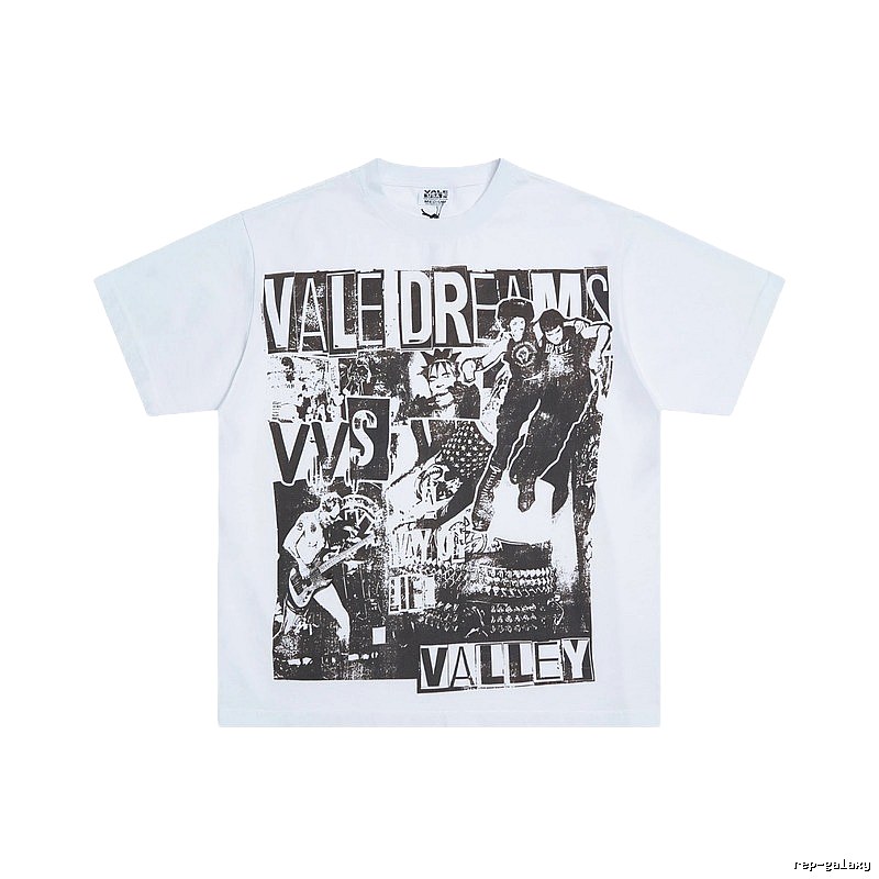 Valley Dreams Rock Style White Short-sleeve T-shirt